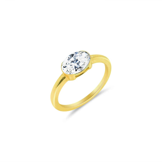 Oval Cut Ring | 1ct LAB Diamond