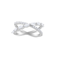 3.5 Carats Crossover Diamond Band Ring Lab Grown