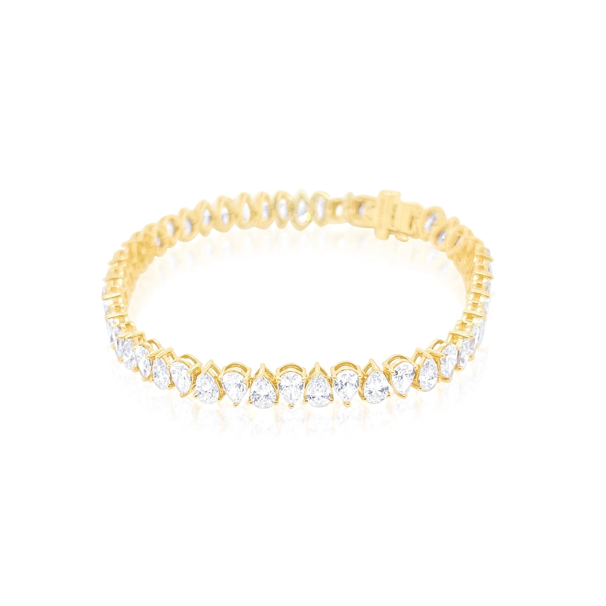 Pear Pattern Tennis Bracelet