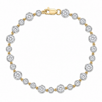 11 Carat Large Round Cut Diamond Bracelet