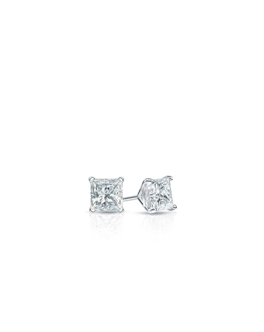 Studs Earrings | Princess Cut 1ct LAB Diamond