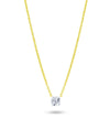 Single Stone Necklace | Cushion Cut 1ct LAB Diamond