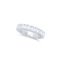 Eternity Band Ring | Emerald Cut 5ct LAB Diamond