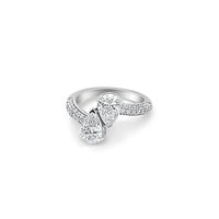 Toi et Moi Ring | Pear cut 2ct LAB Diamond