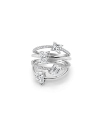 Multi Stone and Band Ring | 2 ct LAB Diamond