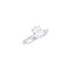 14 Kt White Gold Oval Cut 1.93 Ct Diamond Ring With Burnish Diamonds