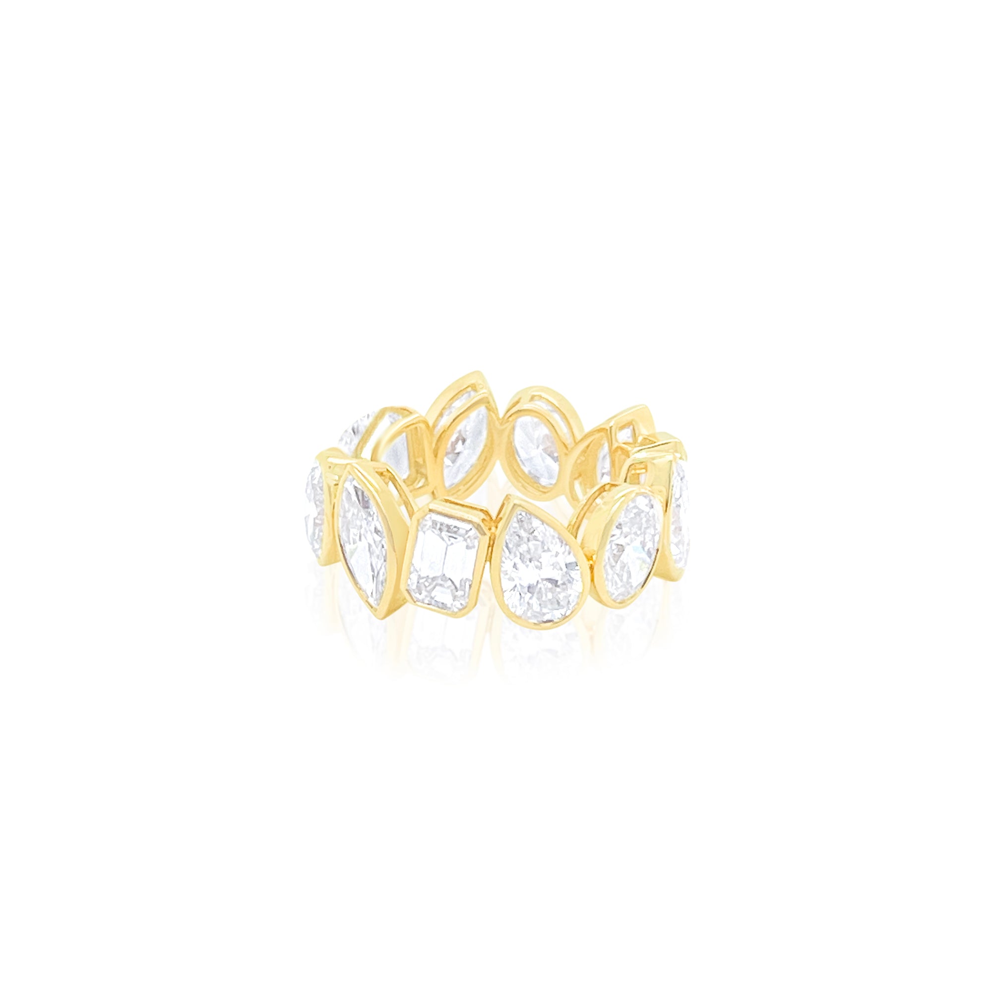 Mixed Stone Bezel Band