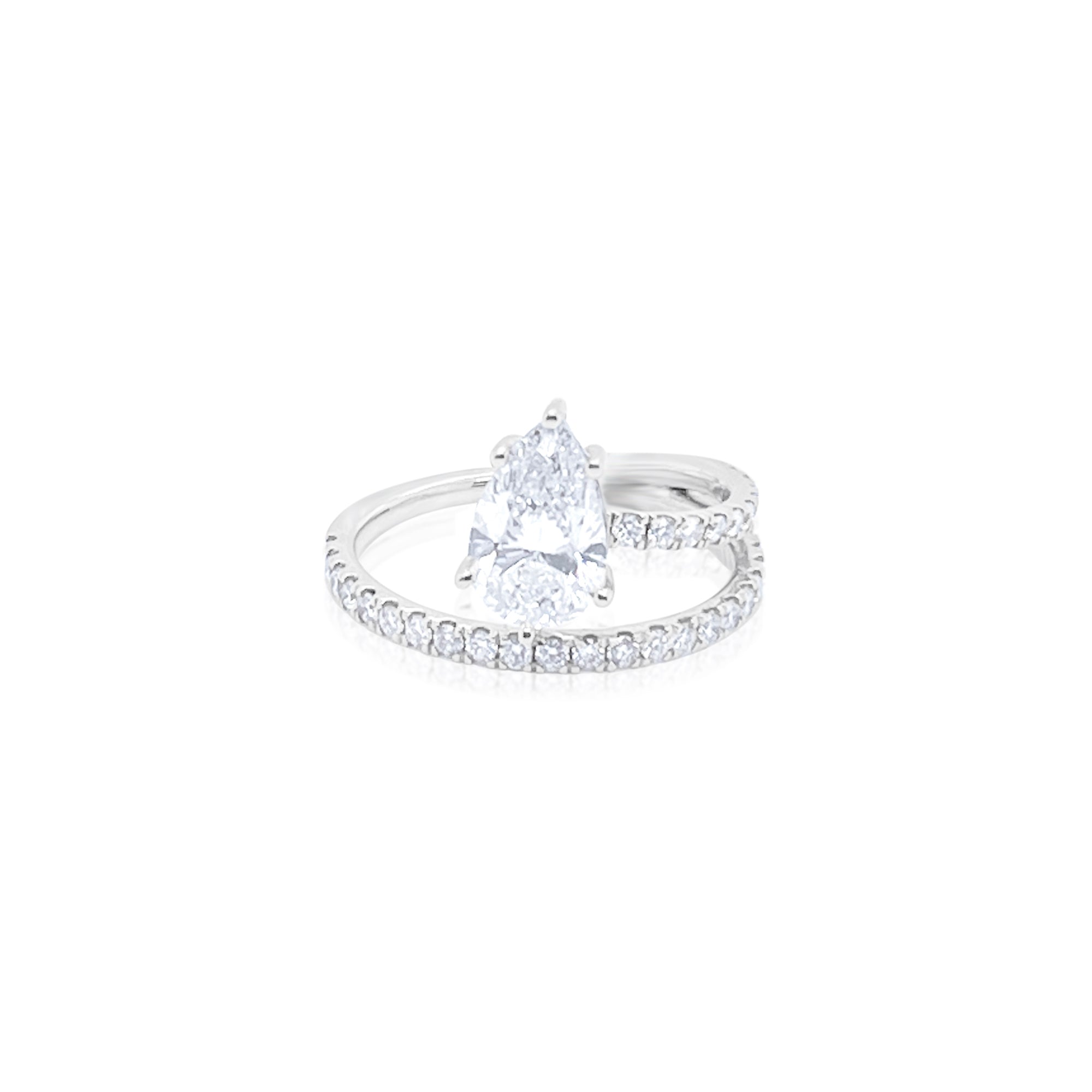 Pear Twist Ring