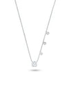 Side Charm Necklace | Round Cut .26 ct LAB Diamond