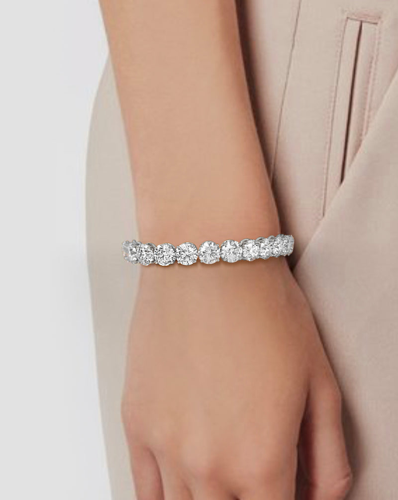 26 Carat Tennis Bracelet | Round LAB Diamond