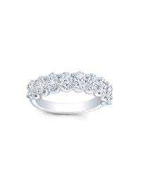 Half Eternity Band Ring | Oval Cut 4ct LAB Diamond