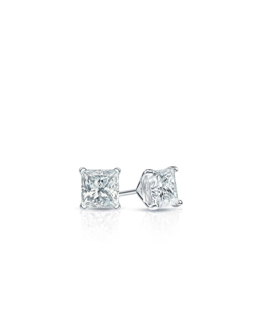 Studs Earrings | Princess Cut 2ct LAB Diamond
