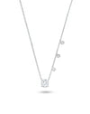 Side Charm Necklace | Round Cut .46 ct LAB Diamond