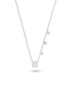 Side Charm Necklace | Round Cut 1.27 cts LAB Diamond