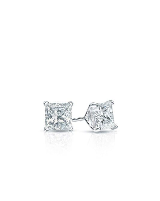 Studs Earrings | Princess Cut 3ct LAB Diamond