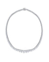 40 Cts Tennis Necklace | Graduated Round Cut