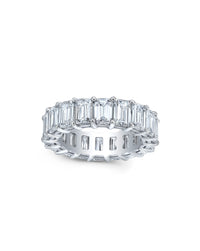 Eternity Band Ring | Emerald Cut 7ct LAB Diamond