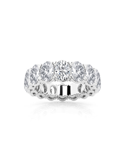 Eternity Band Ring | Oval Cut 7 ct LAB Diamond