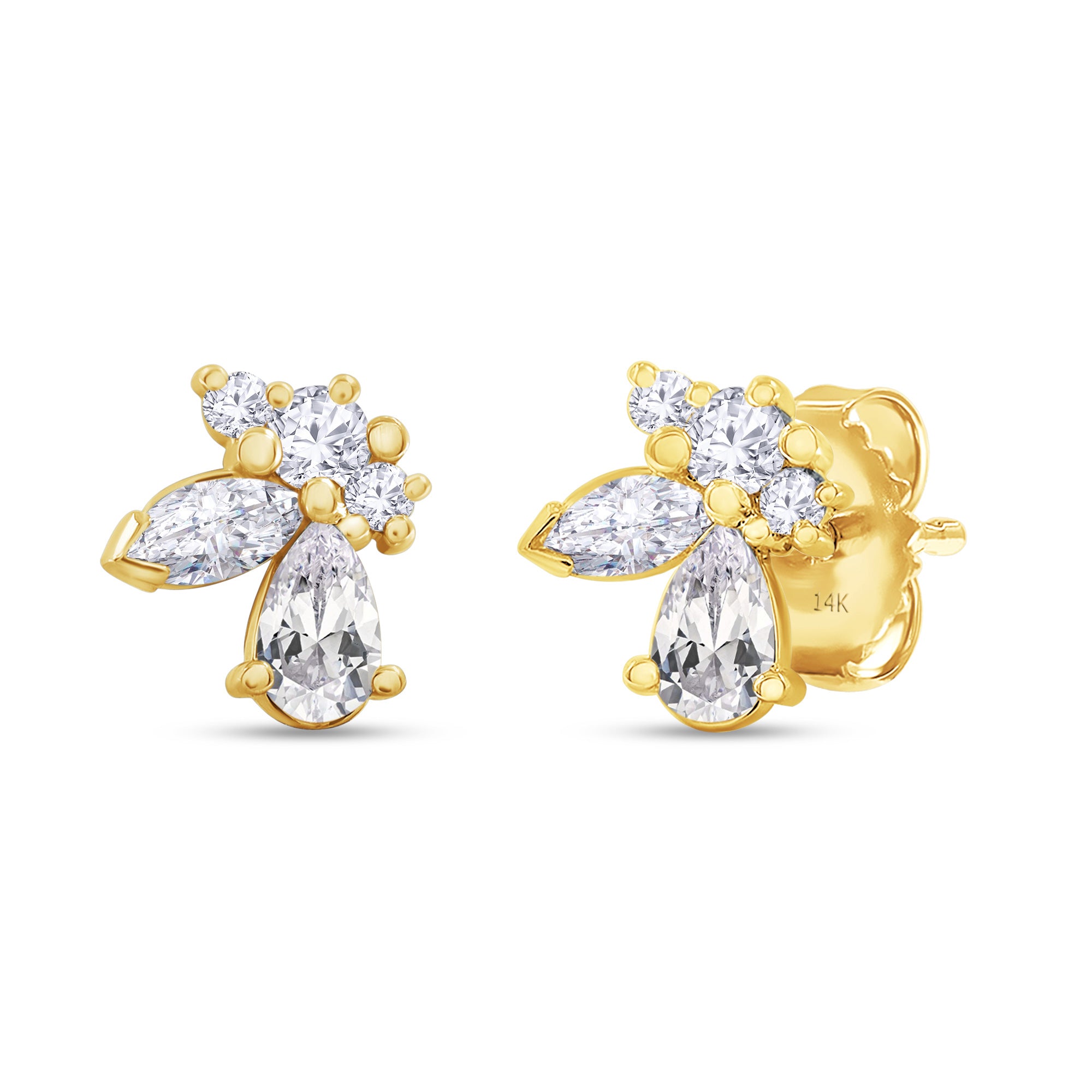 Lab Grown Diamond Flower Studs
