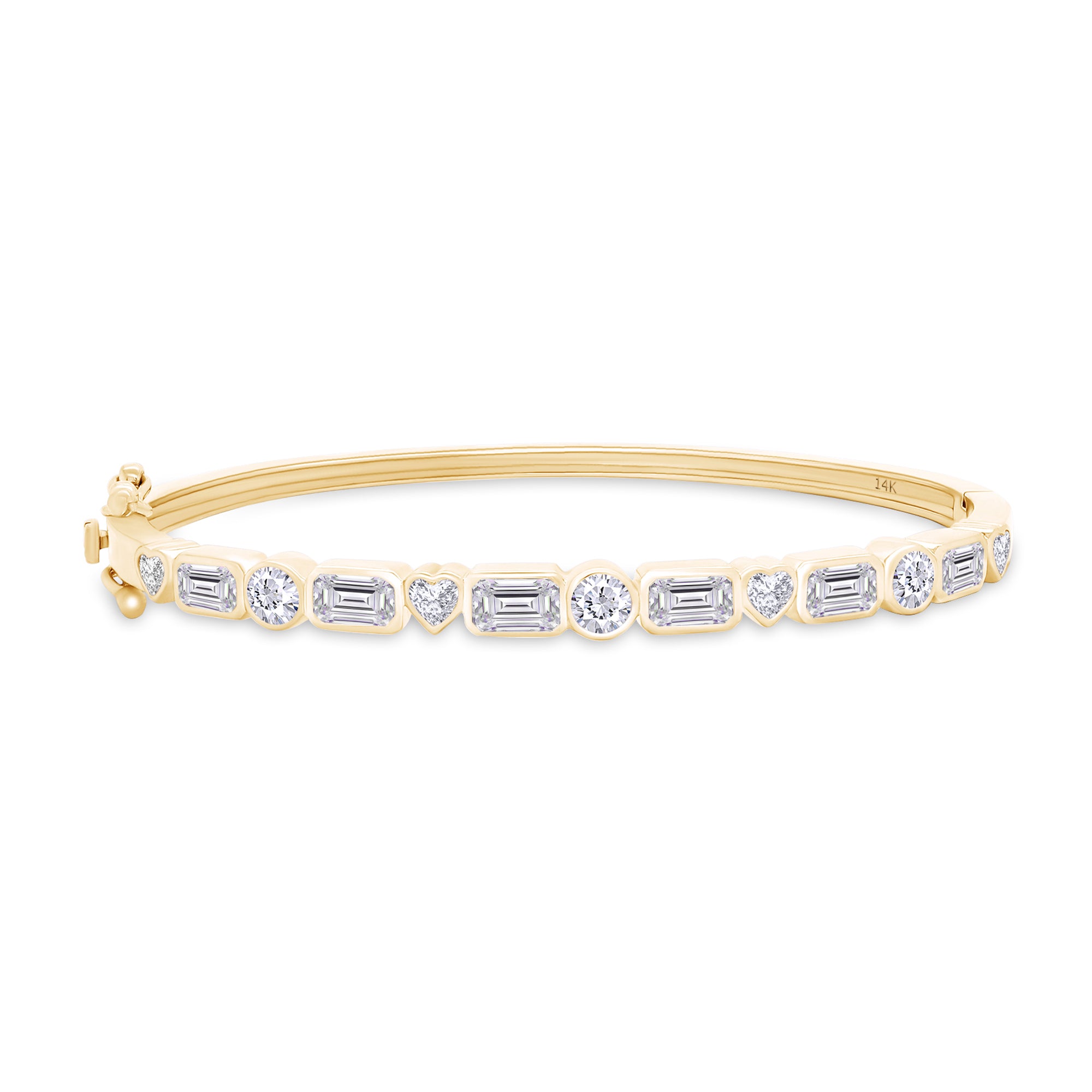 Lab Grown 14k Diamond Encrusted Bangle