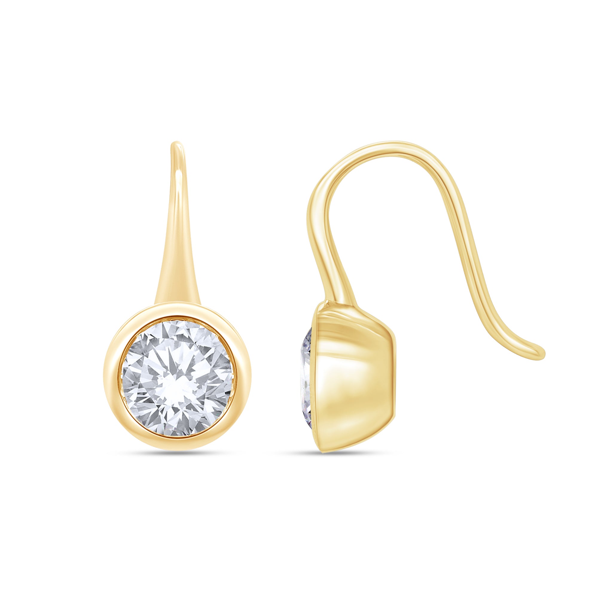 Lab Grown Round Diamond Hoop Stud