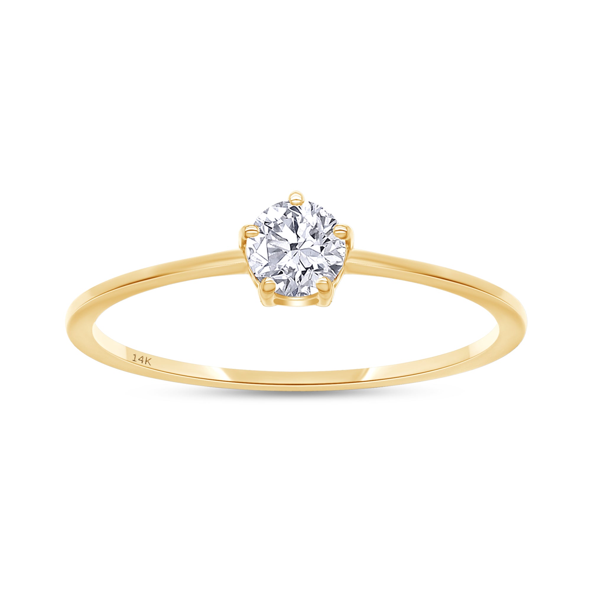 Lab Grown 14k Solo Diamond Ring