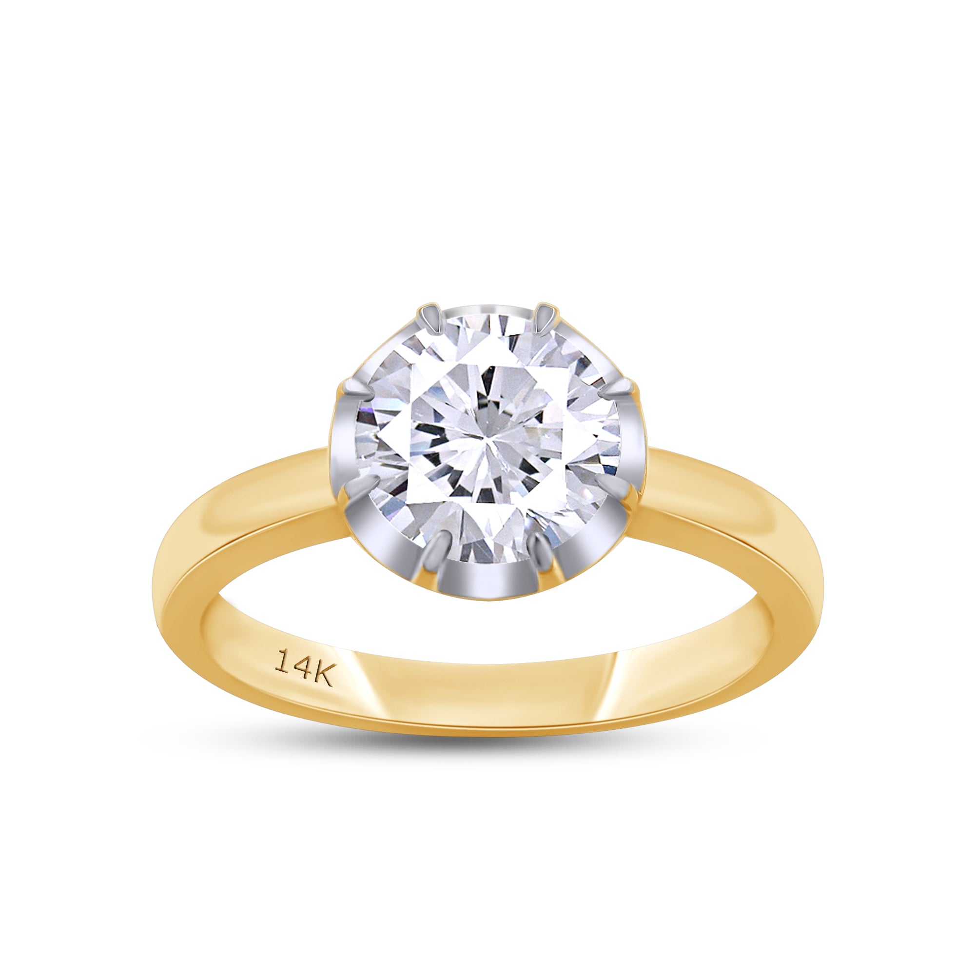 Lab Grown 14k Solitaire Diamond Ring