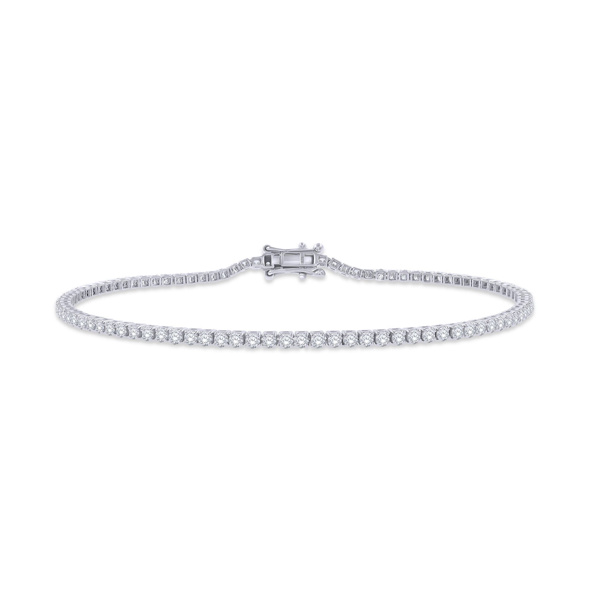 Silver Lab Grown Tennis Bracelet