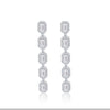 Emerald Cut Drop Earrings 4.73 Ct