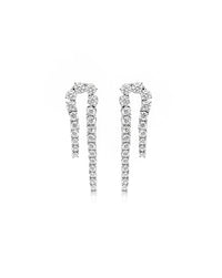 White Gold Drop Earrings | 2.8 ct LAB Diamond