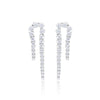 White Gold Drop Earrings | 2.8 ct LAB Diamond