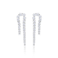 White Gold Drop Earrings | 2.8 ct LAB Diamond