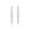 White Gold Hoop Earrings | 5 ct LAB Diamond