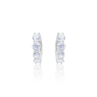 White Gold Hoop Earrings | 1.47 ct LAB Diamond