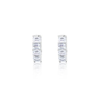 White Gold Hoop Earrings | 1.63 ct LAB Diamond