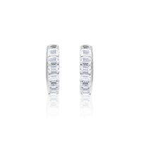 White Gold Hoop Earrings | 1.53 ct LAB Diamond