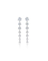 3 Carat Drop Earrings | Round LAB Diamond