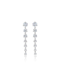 3 Carat Drop Earrings | Round LAB Diamond