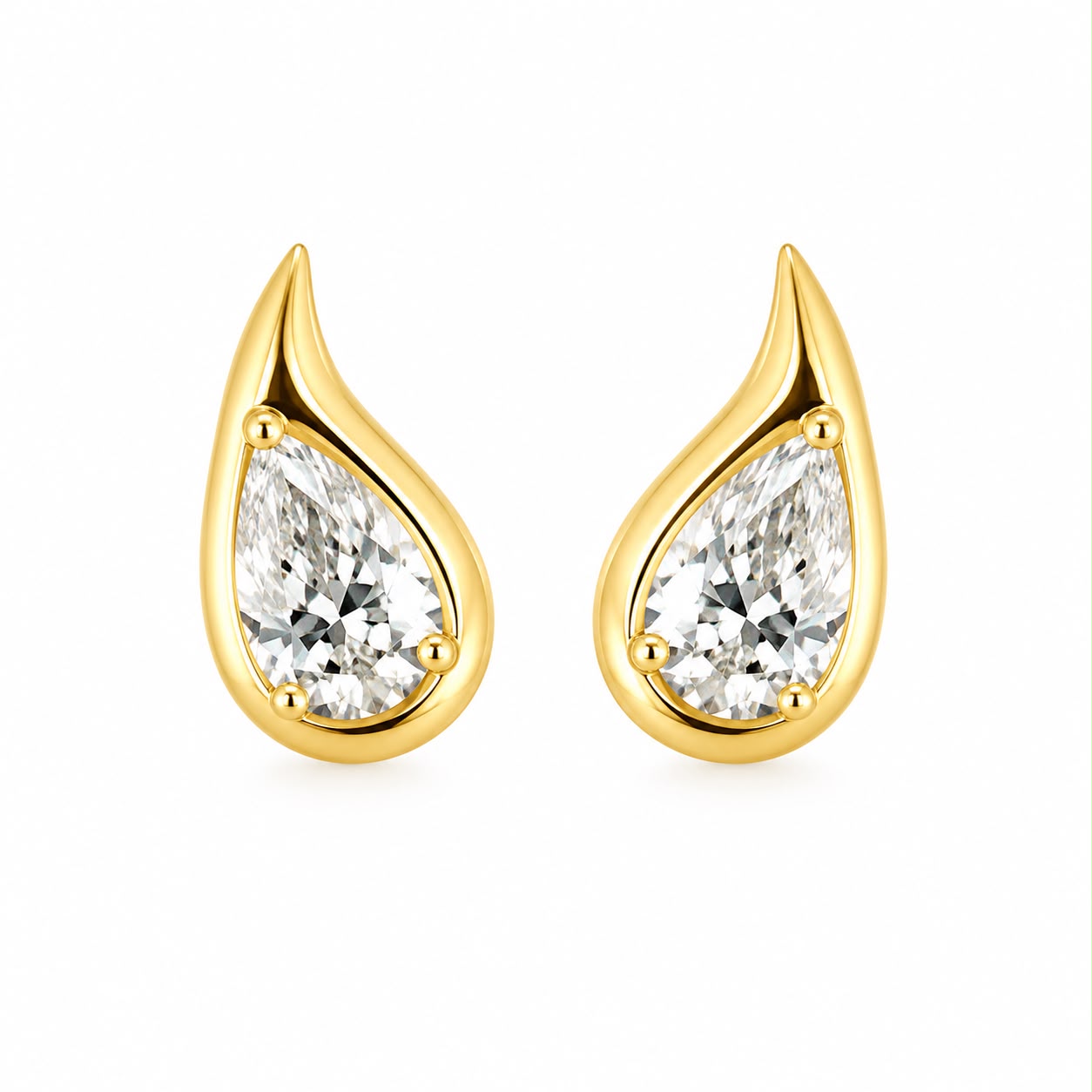 Pear Shape Lab Grown Stud