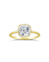 Cushion Diamond Solitaire Bezel Set