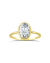 Oval Diamond Solitaire Bezel Set