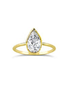 Pear Diamond Solitaire Bezel Set