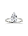 Pear Diamond Solitaire with Diamond Band