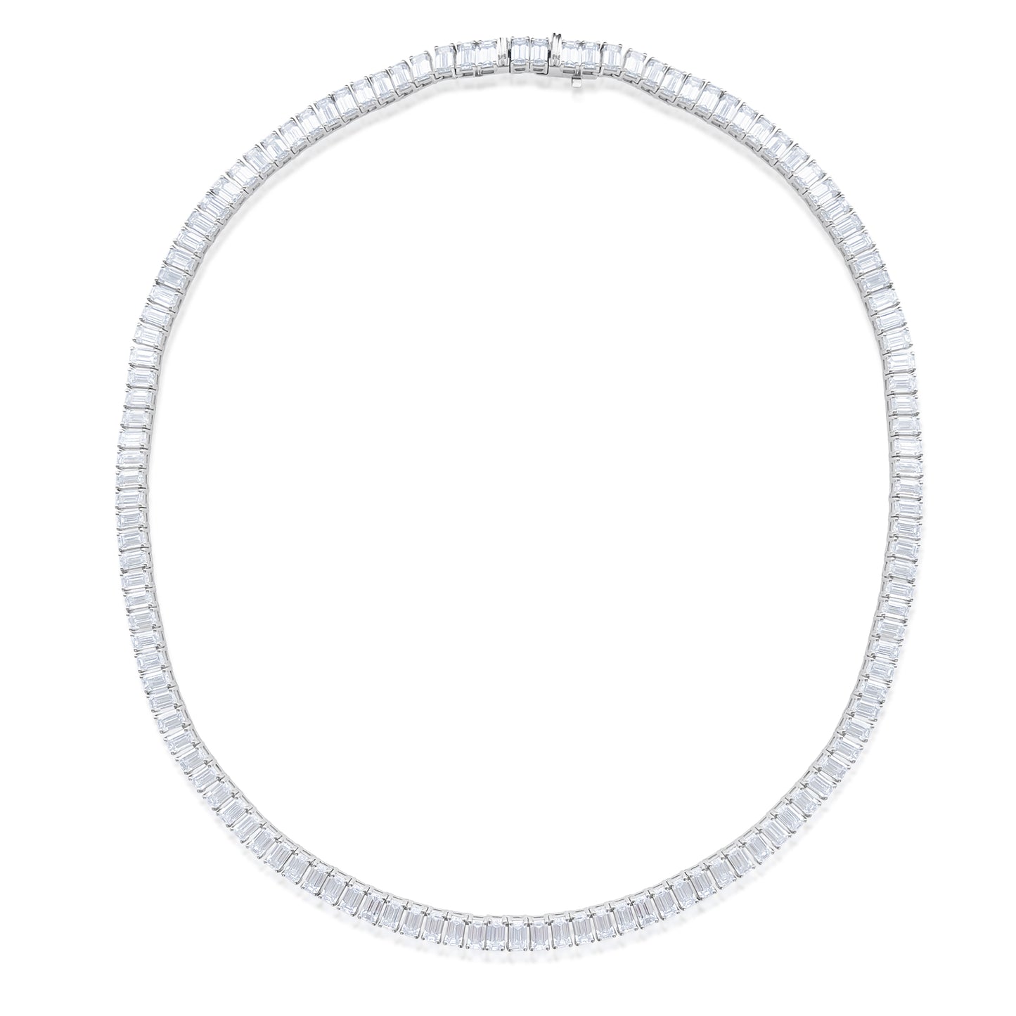 38 Carat Tennis Necklace | Emerald LAB Diamond