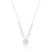 14k Gold Lab Grown Diamond Cluster Necklace