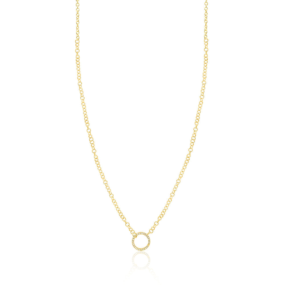 14tk Yellow Gold Necklace with Diamond Enhancer