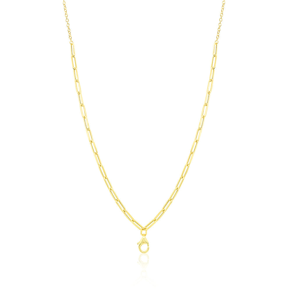 14kt Yellow Gold Link Chain with Charm Enhancer