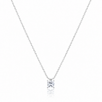 White Gold 1 ct Lab Grown Diamond Necklace