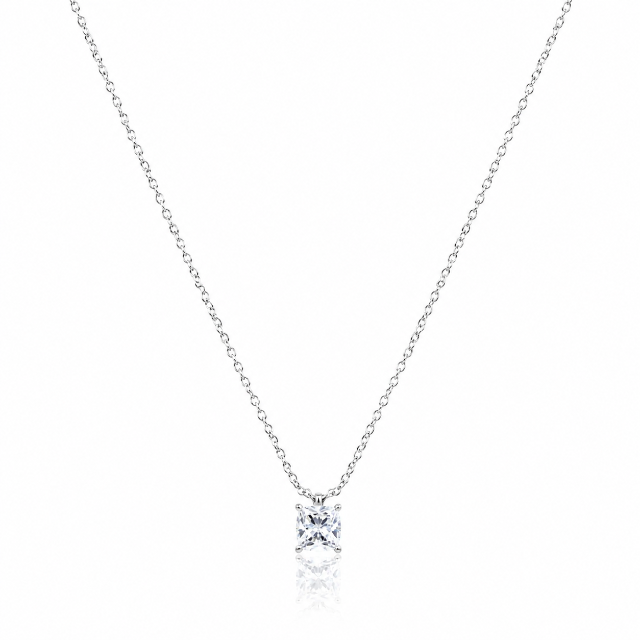 White Gold 1 ct Lab Grown Diamond Necklace