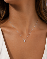 White Gold 1 ct Lab Grown Diamond Necklace